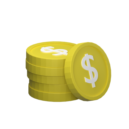 Stack Of Coin 3D Icon