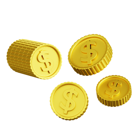 Stack Of Coins  3D Icon