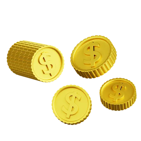 Stack Of Coins  3D Icon