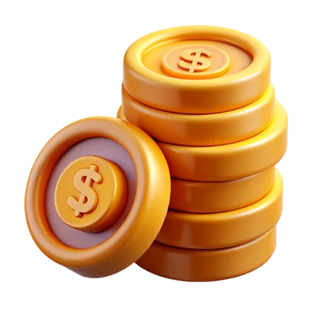Stack of coins  3D Icon