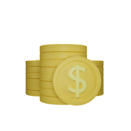 Stack Of Coins  3D Icon