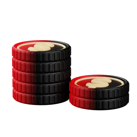 Stack Of Coins  3D Icon