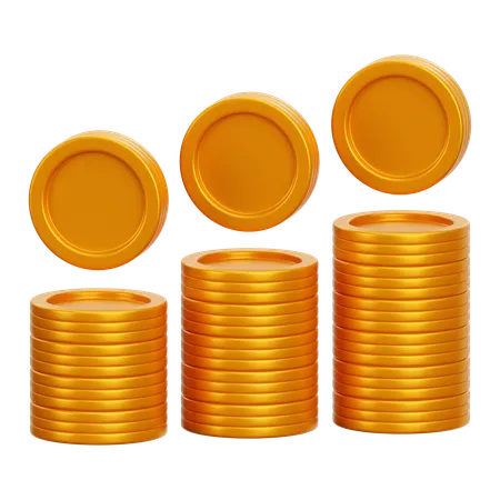 Stack of coins  3D Icon