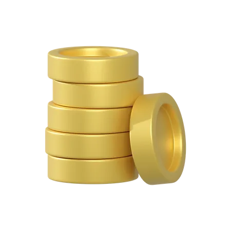 Stack of coins  3D Illustration