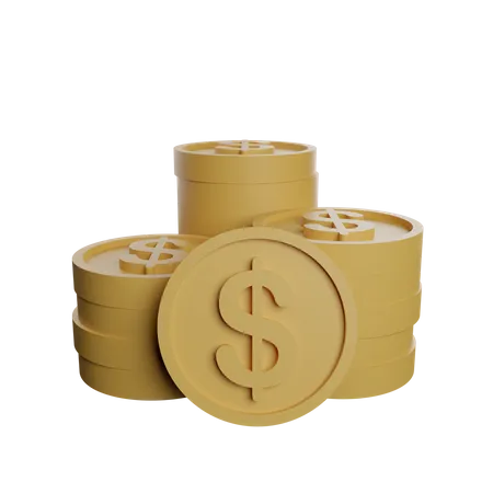 Cash Money Finance 3D Illustration