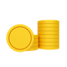 stack of coins 3d logo