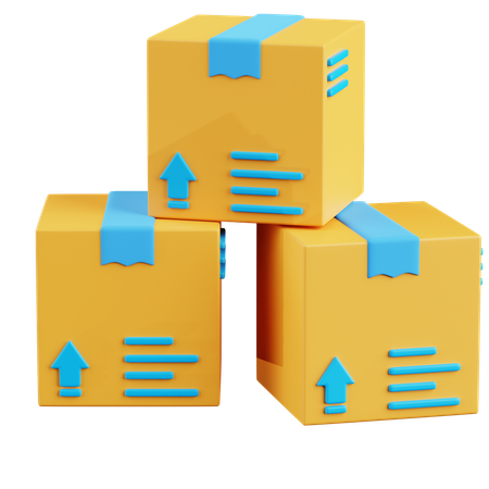 Stack of delivery box  3D Icon