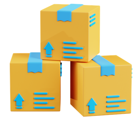 Stack of delivery box  3D Icon