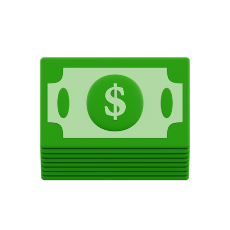 Stack Of Dollar  3D Icon