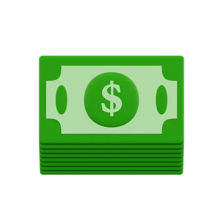 Stack Of Dollar  3D Icon