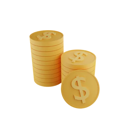 Stack of dollar  3D Illustration