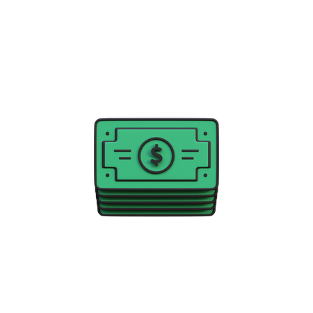 Stack of Dollar Bills  3D Icon