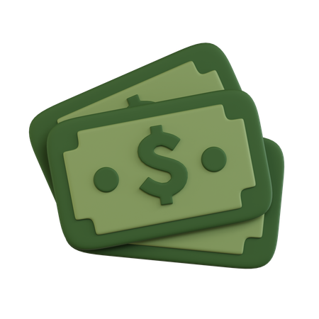ドル紙幣の山  3D Icon