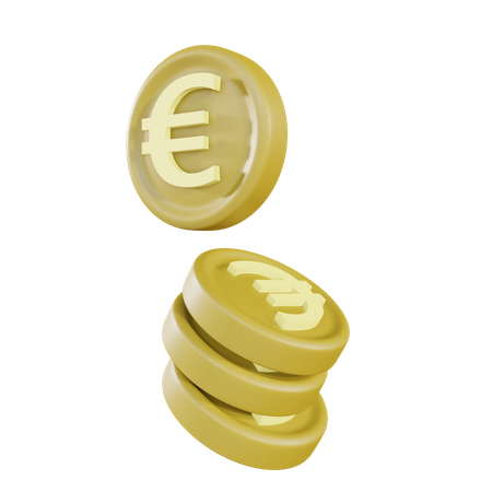 Stack of Euro  3D Illustration