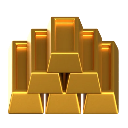 Stack Of Gold  3D Icon