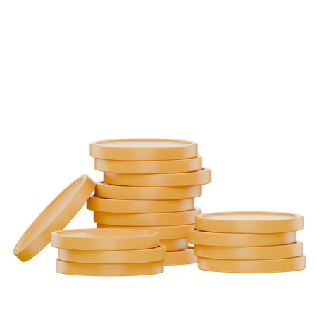 Stack Of Gold Coins  3D Icon