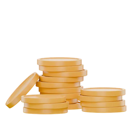 Stack Of Gold Coins  3D Icon