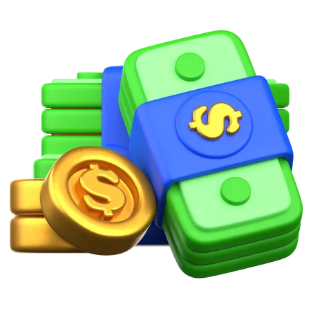 Stack Of Money  3D Icon