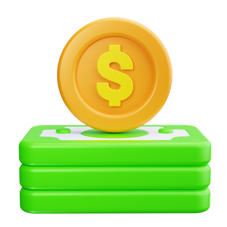 Stack Of Money  3D Icon