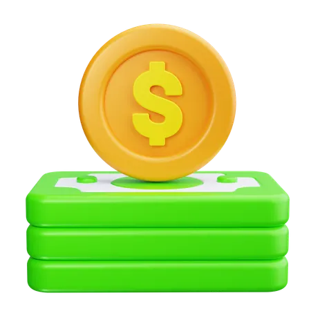 Stack Of Money  3D Icon