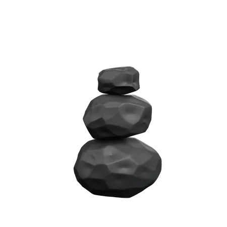 Stack of rock  3D Illustration