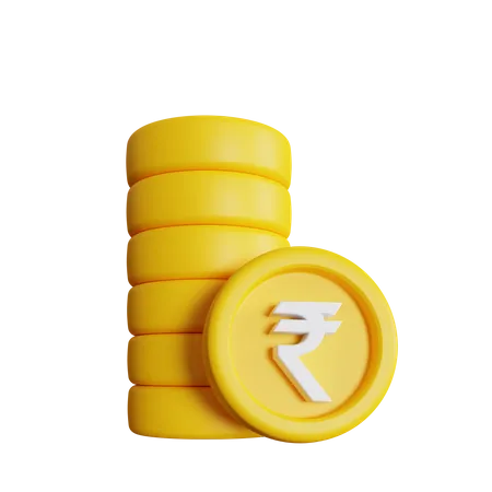 Stack Of Rupee  3D Icon