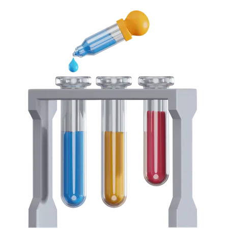 Stack Of Test Tube  3D Icon
