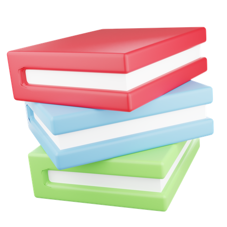 Stack Of Three Books  3D Icon