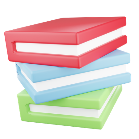 Stack Of Three Books  3D Icon