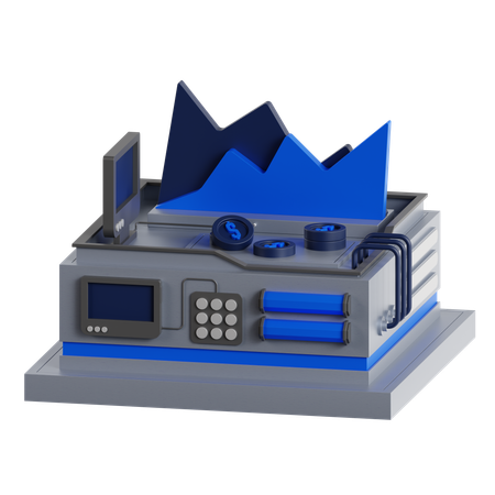 누적 영역형 차트  3D Icon