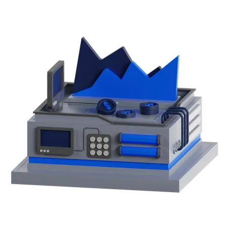 누적 영역형 차트  3D Icon