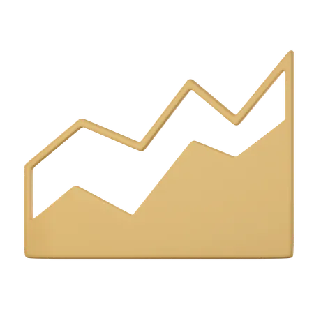 Stacked Area Chart  3D Icon