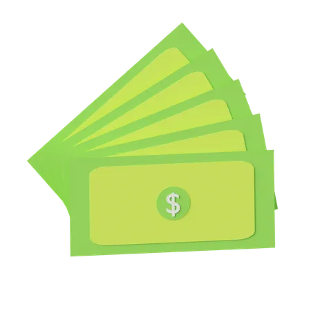 Stacked Banknotes  3D Icon