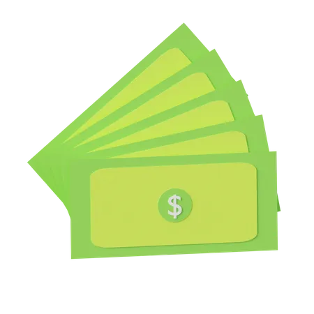 Stacked Banknotes  3D Icon