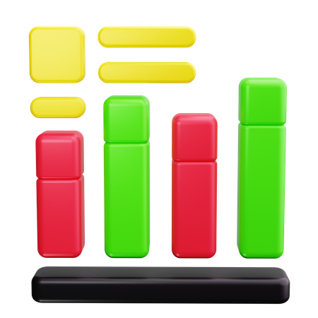 Stacked Bar Chart  3D Icon