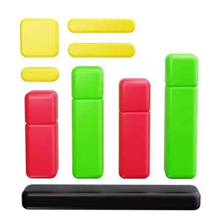 Stacked Bar Chart  3D Icon