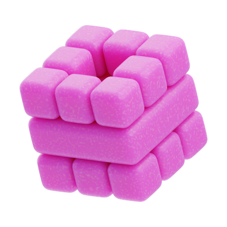 Stacked Blocks  3D Icon