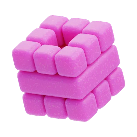 Stacked Blocks  3D Icon