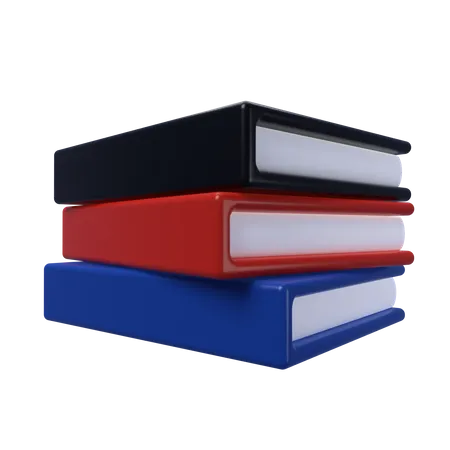 Stacked Book  3D Icon
