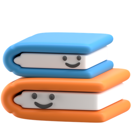 積み重ねられた本  3D Icon