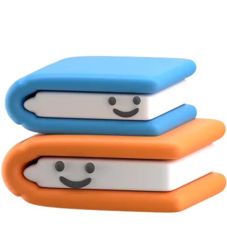 積み重ねられた本  3D Icon