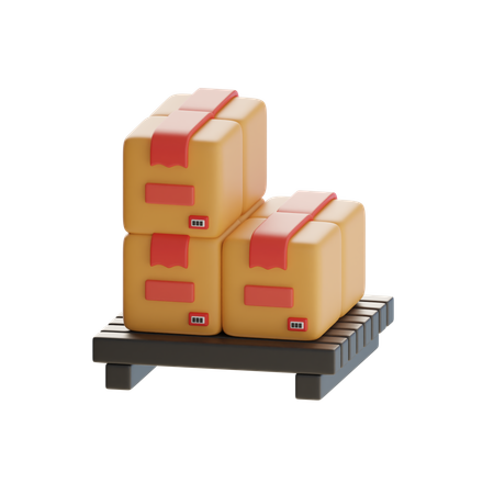 Stacked Boxes  3D Icon