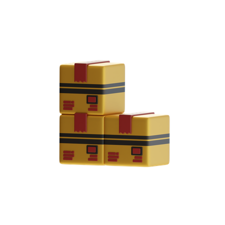 Stacked Boxes  3D Icon