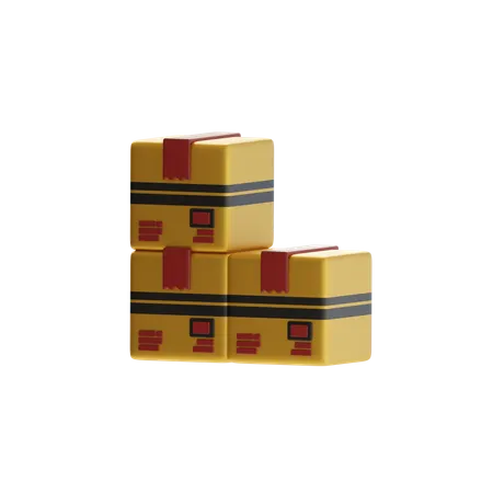 Stacked Boxes  3D Icon