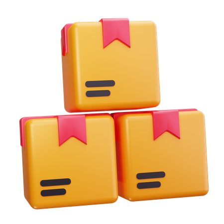 Stacked Boxes  3D Icon
