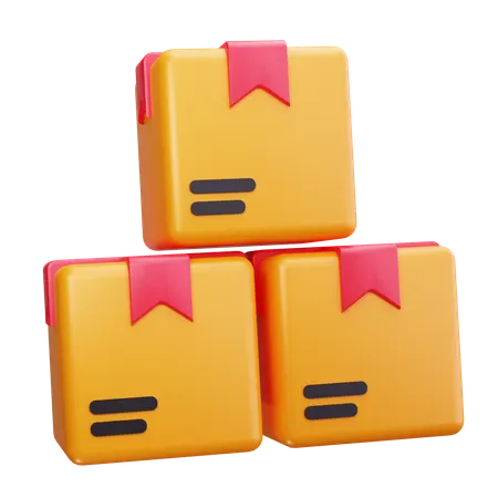 Stacked Boxes  3D Icon