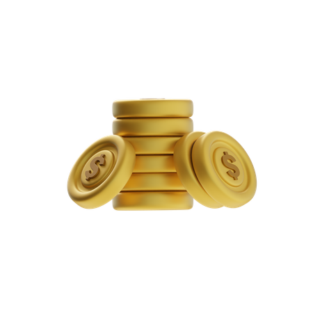 Stacked Coins  3D Icon