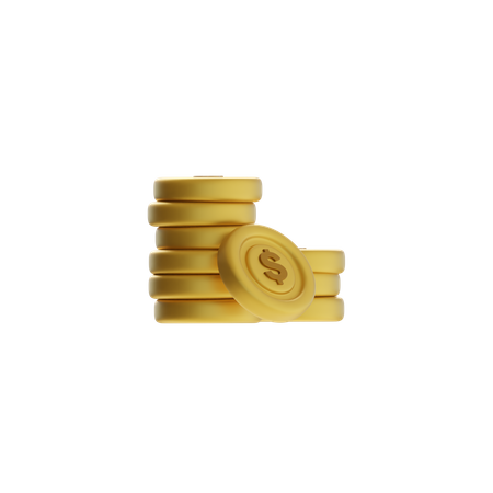 Stacked Coins  3D Icon