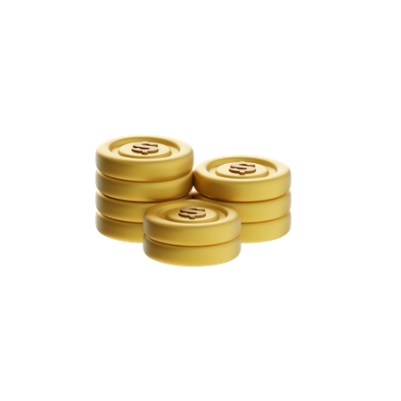 Stacked Coins  3D Icon