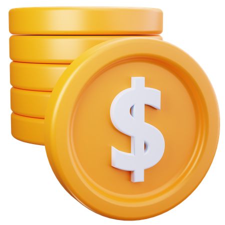 Stacked Coins  3D Icon